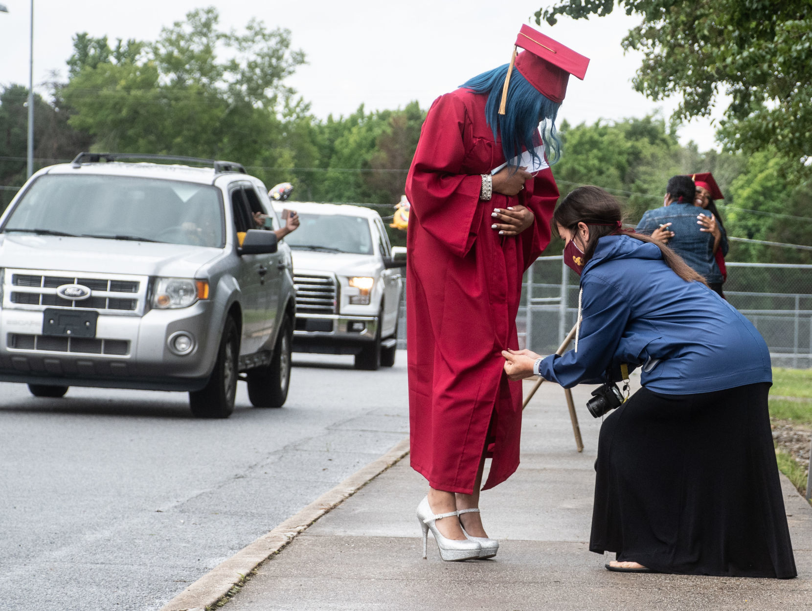 Southern Guilford High School's drive-thru graduation